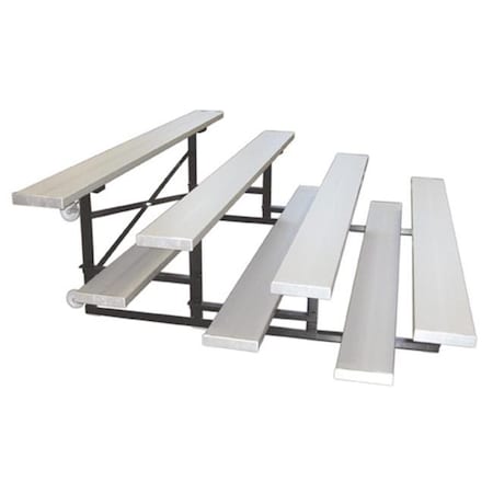 First Team First Team FAN4-1FP-TNR-9 Steel-Aluminum 4 Row Indoor Tip N Roll Bleacher 9 ft. Long; Royal Blue FAN4-1FP-TNR-9-RY